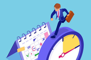 planning schedule time management vector