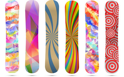 Snowboard Pattern Template - Abstract vector image