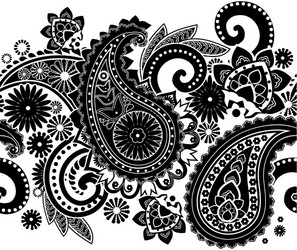Asian Paisley Pattern Vector Image