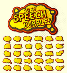 Colorful speech balloons set thought bubbles vector