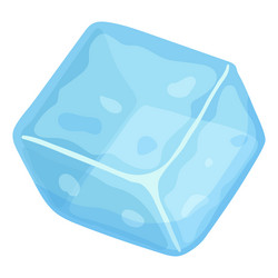 ice cube or broken piece of cold frozen block vector