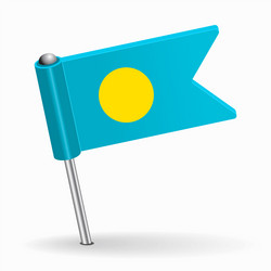 Palau Flag Map Pointer Layout vector image