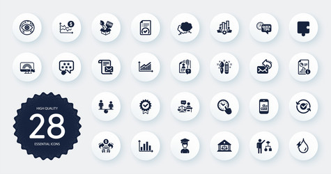 set of education icons such as student ranking vector