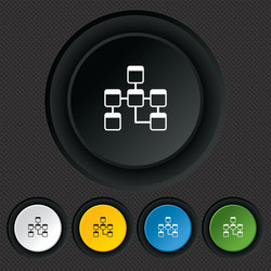 Database sign icon relational schema vector