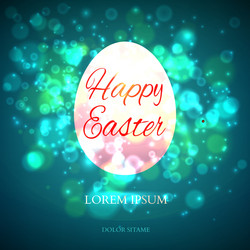 Easter egg isolated on yellow background vector