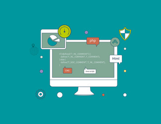 icons for programming workflow vector image