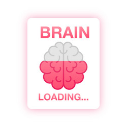 idea loading concept with brain processed vector image