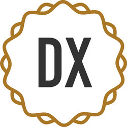 Initial letter dx nature logo design template Vector Image