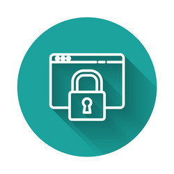 white line secure your site with https ssl icon vector image