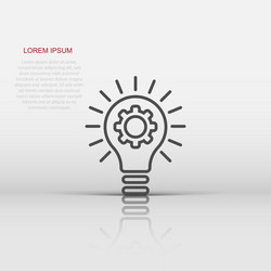 Innovation icon in flat style lightbulb vector