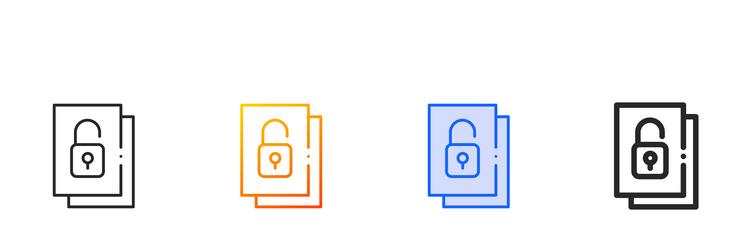 open data iconthin linear gradient blue stroke vector image