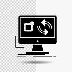 update app application install sync glyph icon vector image