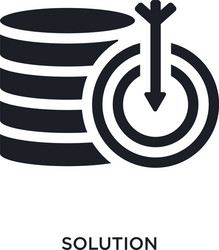 black solution isolated icon simple element from vector image