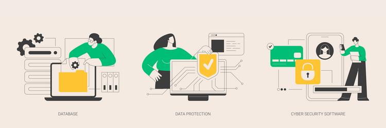 cloud computing network safety abstract concept vector image