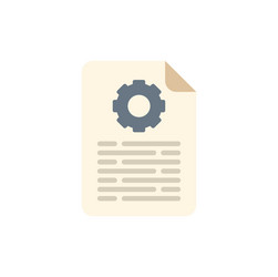digital document management system showing a gear vector image