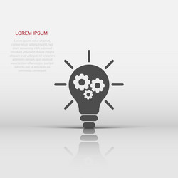 Innovation icon in flat style lightbulb vector