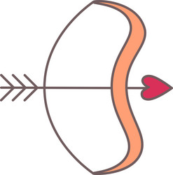 Bow with love arrow Royalty Free Vector Image - VectorStock