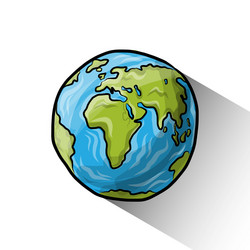 Vintage retro world globe earth planet symbol Vector Image
