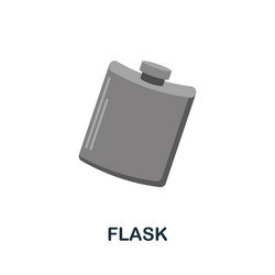flask flat icon color simple element from wild vector image