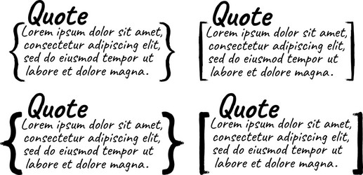 set of quote blank with text icon and label vector image
