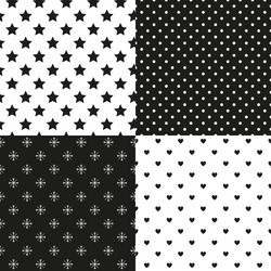 set of simple seamless patterns vector image