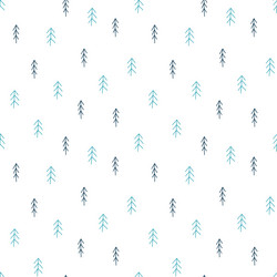 simple seamless pattern with fir-tree in hand vector image