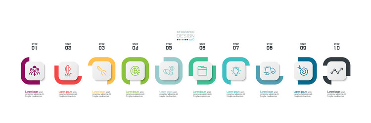Five boxes square with rounded corners design Vector Image