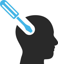 Brain tool flat pictograph Royalty Free Vector Image