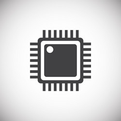 computer chip related icon on background vector image