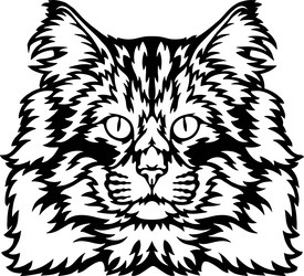 norwegian forest cat peeking cats vector