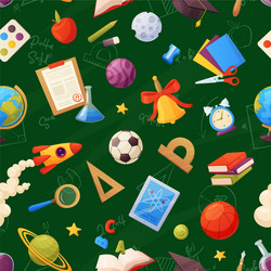 seamless school pattern on backboard include vector image