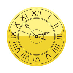 wall clock circle sign with chronometer pointer vector image