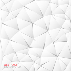 Abstract white paper triangle background vector