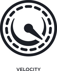black velocity isolated icon simple element from vector image