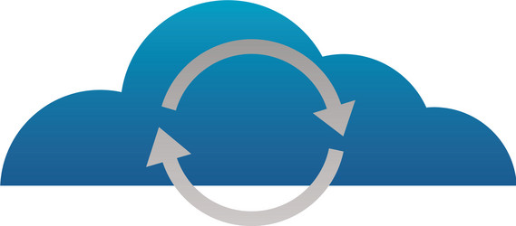 cloud computing reload data vector image