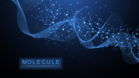 molecular structure background science template vector image