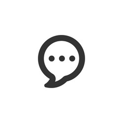 chat speech bubble and dialog balloon line style vector image