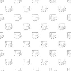 computer system unit first aid icon outline style vector image
