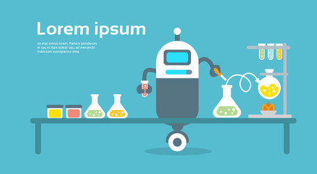 modern robot scientist artificial intelligence vector image