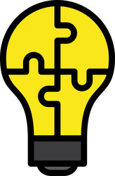 problem solving line filled style icon design vector image