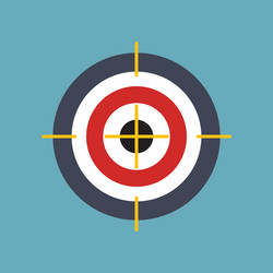 Target flat concept icon Royalty Free Vector Image