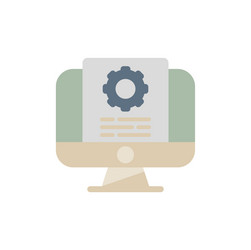 computer showing website development process vector image