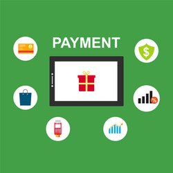 concept online and mobile payments for web page vector