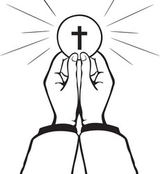 Communion Outline Example Corpus christi holy communion contour outline Vector Image