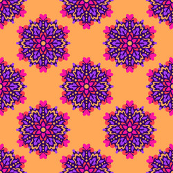 Seamless background with abstract ethnic pattern vector