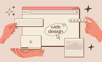 team of programmers and designers working vector image