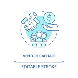 venture capitals turquoise concept icon vector