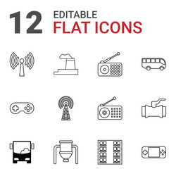 station icons Vector Image