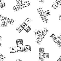 wasd button icon in flat style keyboard on white vector image
