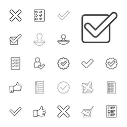 Yes icons Royalty Free Vector Image - VectorStock